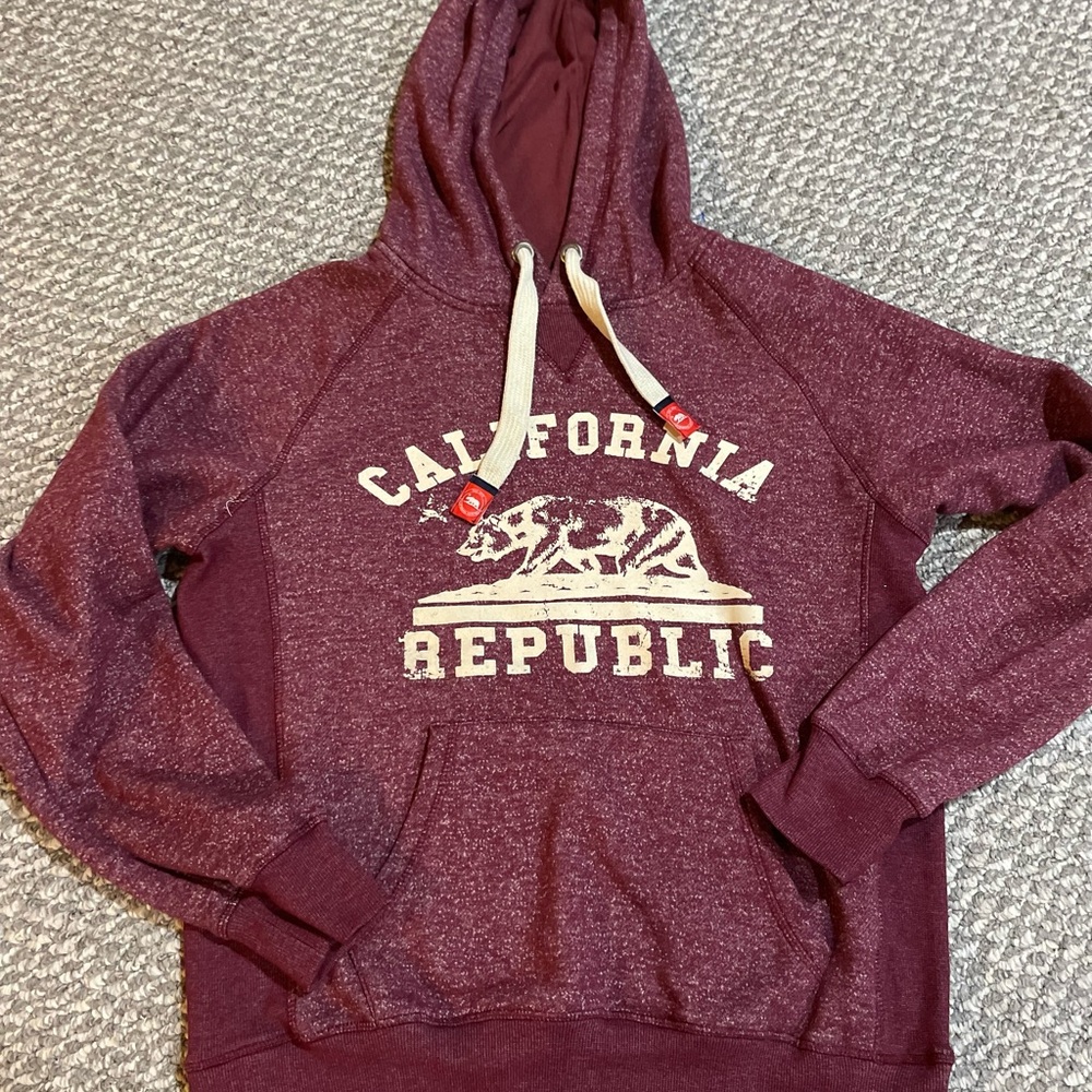 Maroon California Republic Hoodie